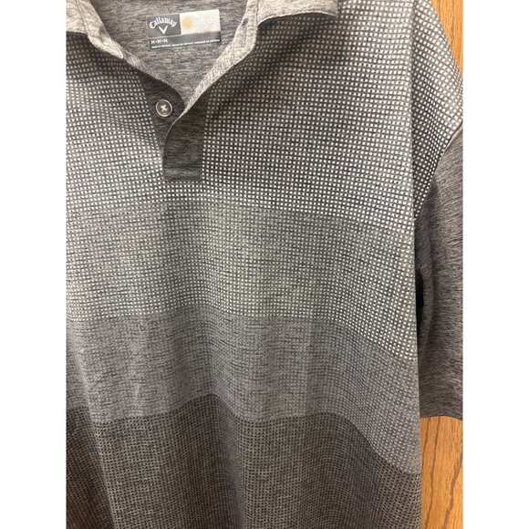 Callaway Mens Opti-Dri Polo Shirt M Gray Short Sleeve Golf Performance Top - Picture 4 of 7